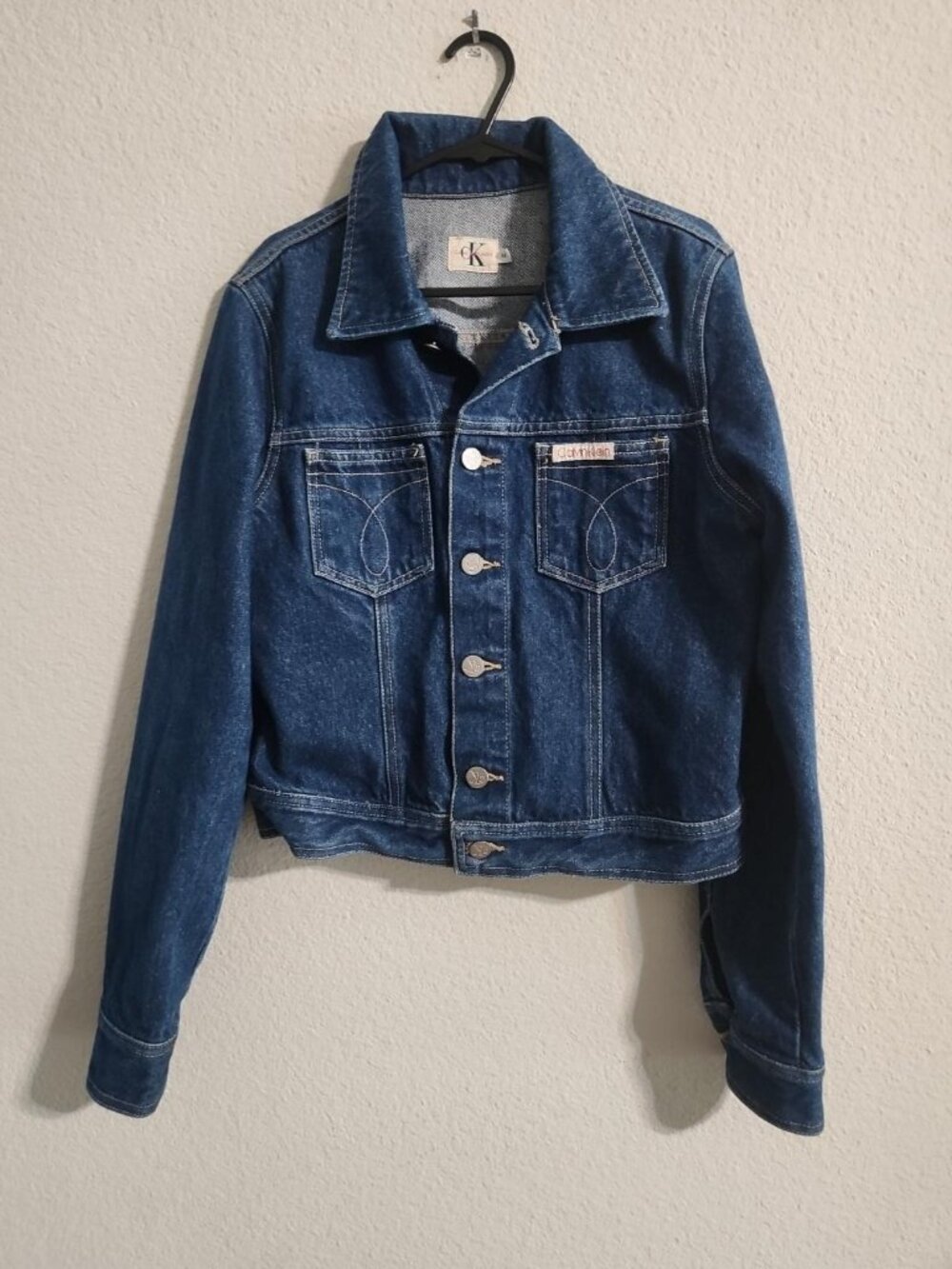 Calvin Klein Vintage 1990s Original Calvin Klein Jean Jacket Dark Denim medium
